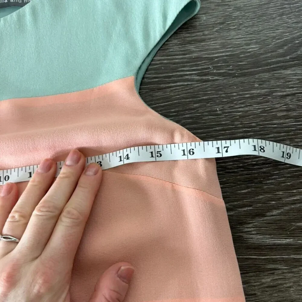 EUC Camilla and Marc Colorblock Shift Mini‎ Dress Pastel Sleeveless Size 4 AU 8